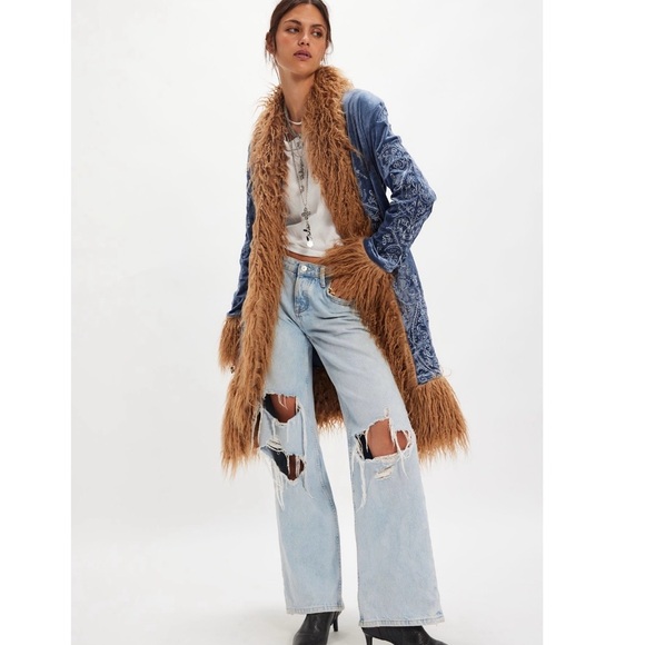 Free People Understated Leather Moon Glow Coat - Picture 2 of 3